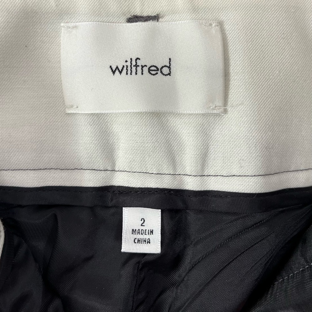 Wilfred Gia Pant Heather Dark‎ Grey Wool Cashmere High-Waisted Tie Waist Size 2 - Picture 5 of 16